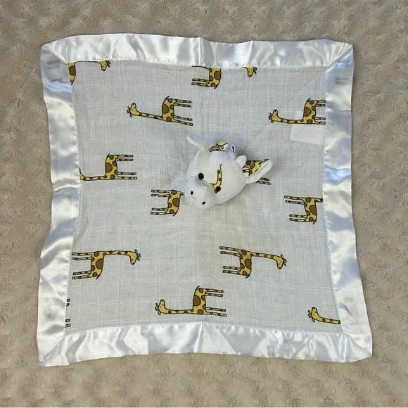 Aden Anais Giraffe Lovey Security Blanket Musy Mate White Yellow